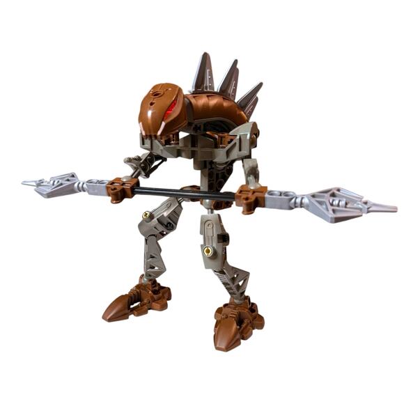 Vintage LEGO BIONICLE Rahkshi PanRahk Brown Orange 8587 Canister Complete Set - Picture 2 of 12